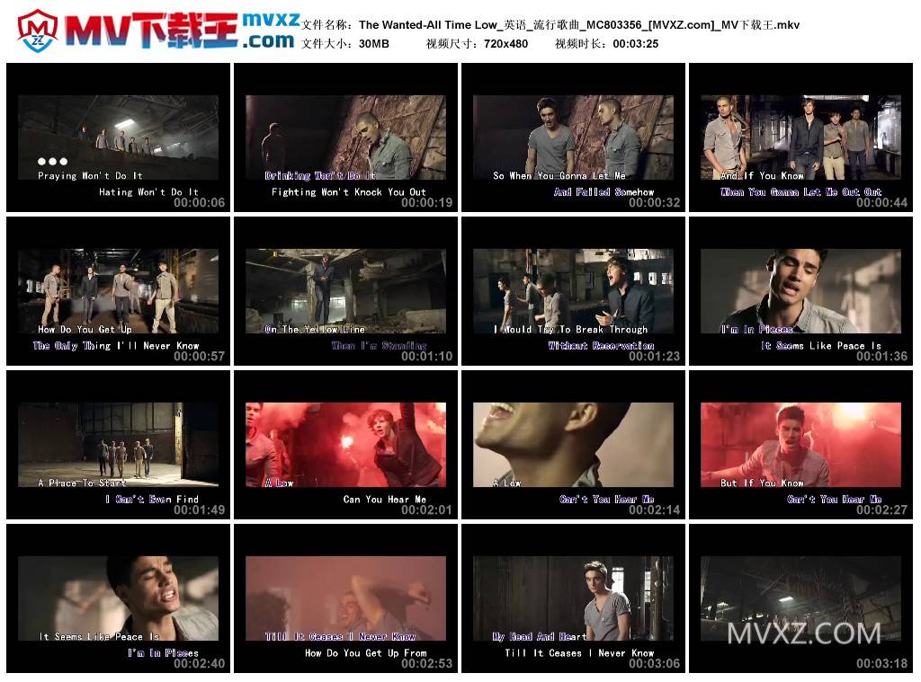 The Wanted-All Time Low_英语_流行歌曲_MC803356